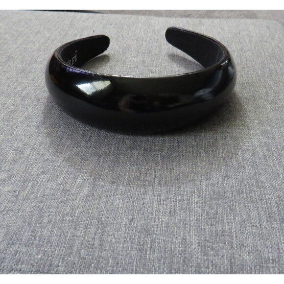 J. Crew Black Leather Puffy Headband main image 6